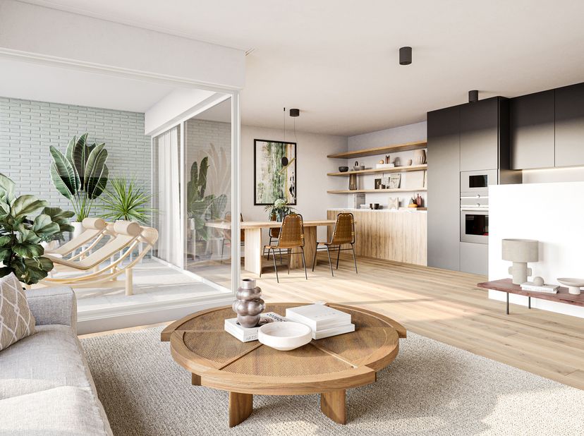 Residentie ARCUS, ontdek dit prachtige nieuwbouwappartement met 2 slaapkamers, gelegen binnen het groene en rustige parkdomein Borgerwijk. Met een bew