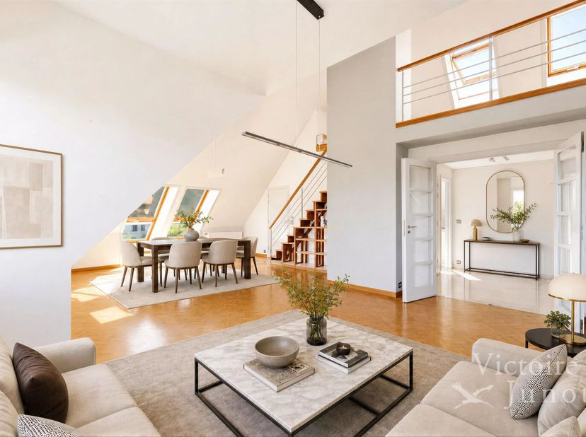 Brugmannpark, gelegen binnen een groene mede-eigendom, prachtig appartement op de bovenste verdieping van een standingvol gebouw, omgeven door een pri