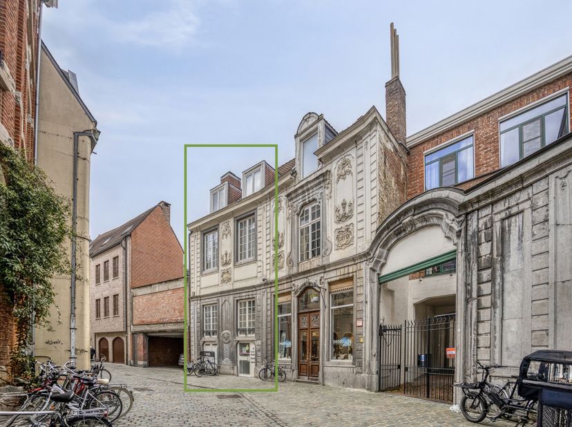 Uniek pand met atelier en woongelegenheid in hartje Leuven<br />
In het hart van Leuven, in de charmante Schrijnmakersstraat (“Schrènsstroot”), vlak n
