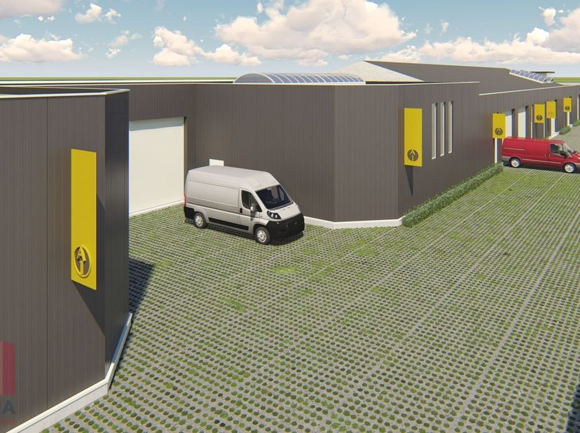 Nieuwbouw KMO-park bestaande uit 7 KMO-units te koop met oppervlaktes tussen 170 m² en 272 m².&amp;nbsp;De strategische ligging vlakbij de N46 zorgt voor