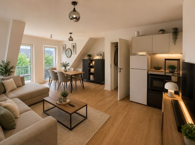 Bent u op zoek naar een interessante investering of een appartement met uitbreidingsmogelijkheden? Dit duplex dakappartement op de 3de verdieping bied