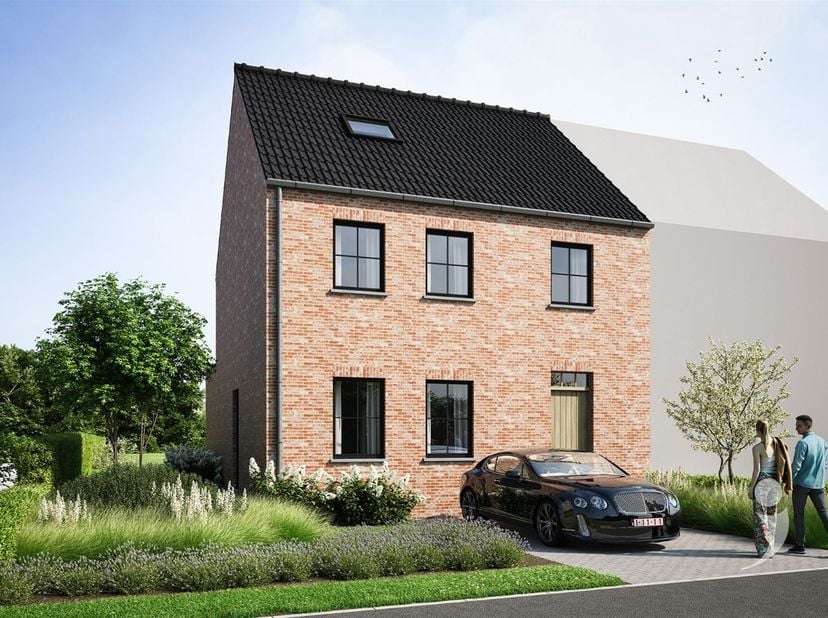 Binnenkort starten de bouwwerkzaamheden van deze halfopen nieuwbouwwoning, gelegen op een mooi en oostgericht perceel van 9a 55ca. De afwerking kan no