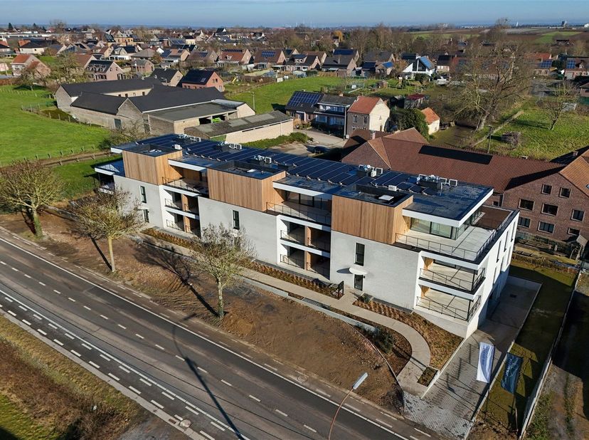 Nieuwbouwappartement (95m²) met 2slp en 2 terrassen met zicht op groen nabij centrum Riemst.<br />
Aankoop aan verlaagd BTW-tarief van 6%* (ipv 21%) m