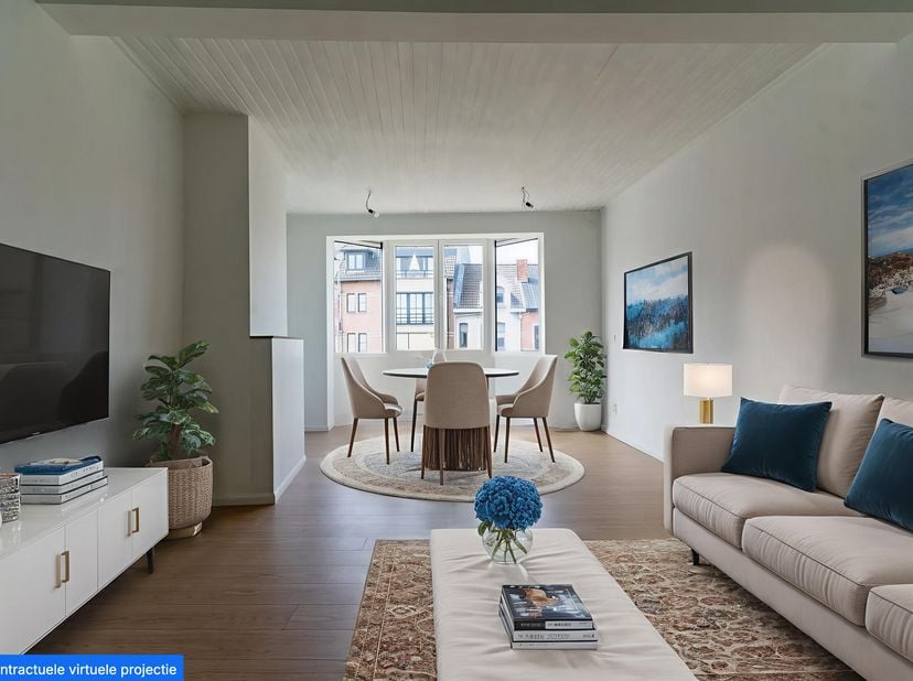 SITUATION<br />
Située dans l'une des rues commerçantes les plus fréquentées de Termonde, cette maison commerciale prête à emménager avec logement est