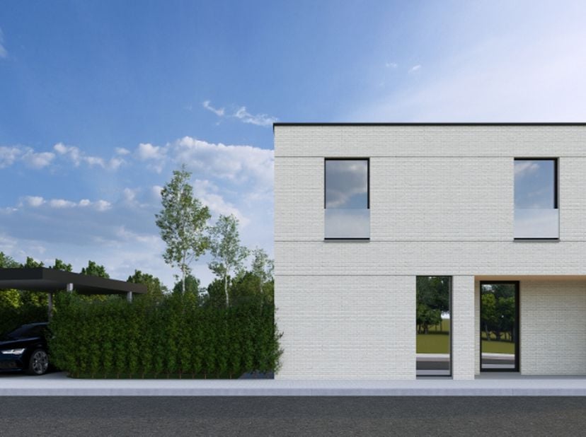 Nieuw te bouwen woning op een perceel van 378 m² te Ledegem.<br />
Deze woning wordt opgetrokken in de Sint-Eloois-Winkelstraat, 43 te Ledegem en vold