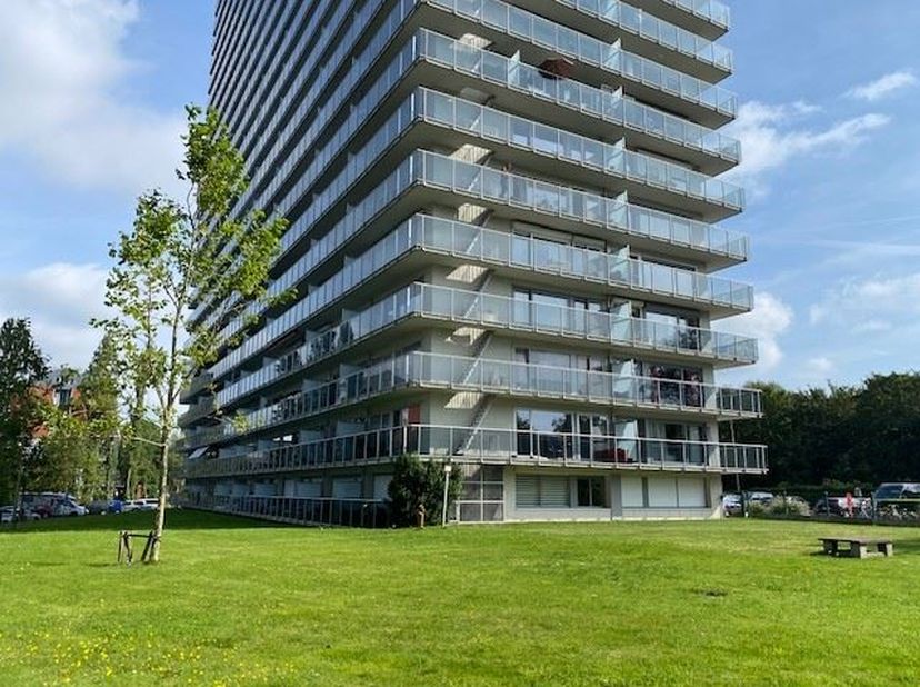 Zeer goed gelegen hoek-appartement met twee slaapkamers gelegen op de 1ste verdieping met ruim terras, open zicht!Directe nabijheid van winkels, park,