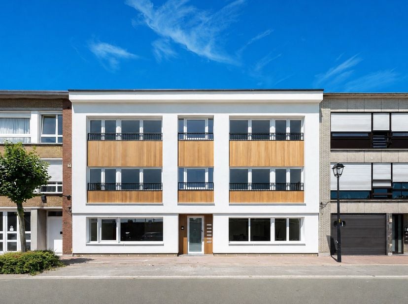 Totaal vernieuwd appartement met leuke open zichten in een gerenoveerd gebouw te Heist-aan-Zee. Twee grote slaapkamers, leuke open zichten over de spo