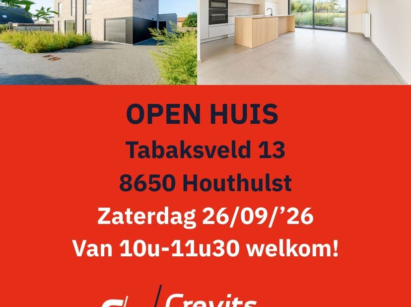 Maison à vendre à Tabaksveld 13,
                    8650 Houthulst
