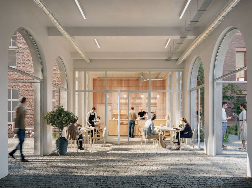 De Poort  het voormalige Refugium van Grimbergen aan de Onze-Lieve-Vrouwestraat 52 in Mechelen  wordt momenteel omgevormd tot kantoorruimte. Het proje