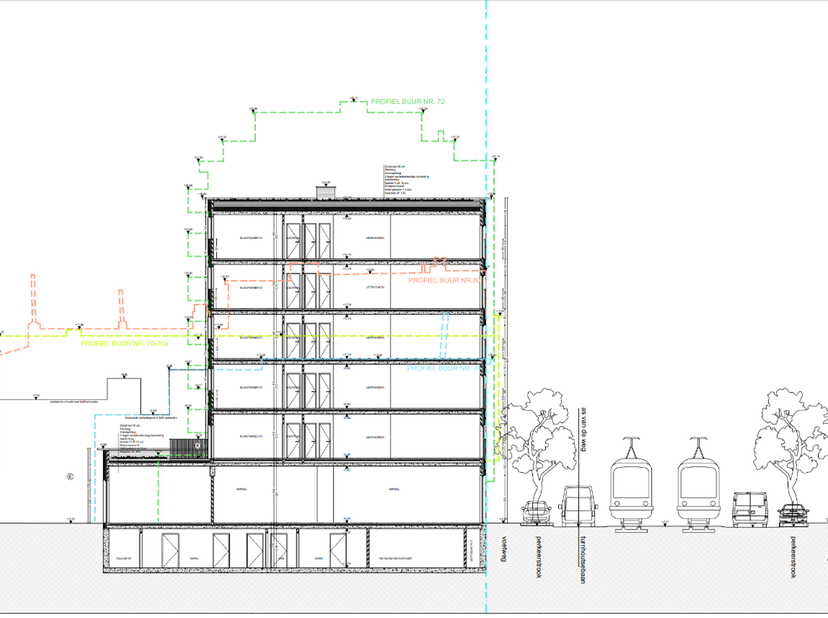 ANVERS (Turnhoutsebaan) : Projet de développement d'un immeuble mixte rez+5 (#2X+6_BEST_ANT)<br />
• Parcelle : bâtiment existant à détruire<br />
• P