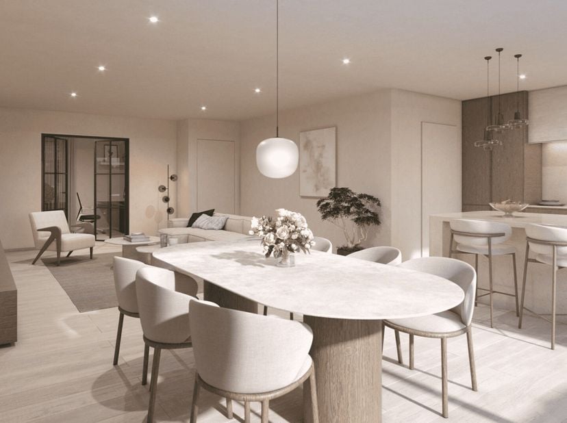 WONING 2: Klassevolle half-open bebouwing met een woonopp. van 197,55 m² + terras 22,80m² + Inpandige garage gelegen op een perceel van 7a42ca, met ee