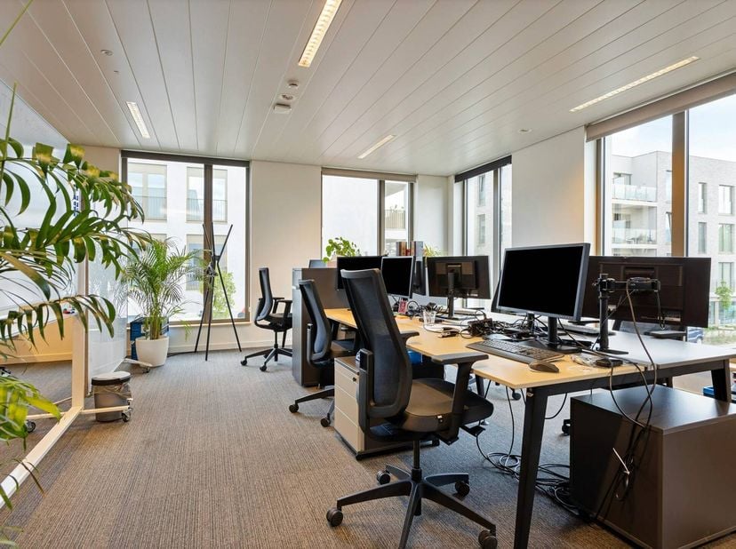 Ces espaces de bureaux à louer font partie du projet de haute qualité Forum. Cet immeuble de bureaux moderne est bien situé sur l'Escaut et se trouve