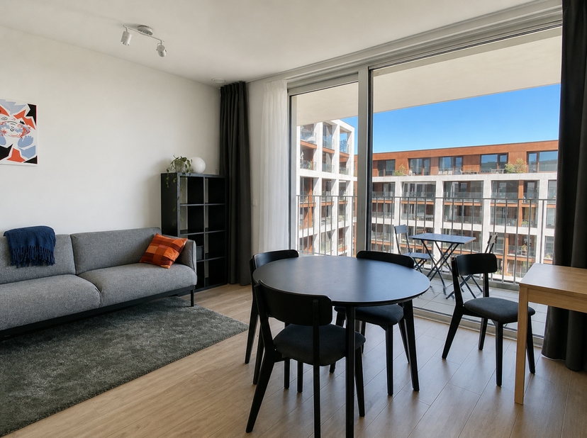 Hip nieuwbouwappartement op Nieuw Zuid, een duurzame, rustige en groene stadswijk. Met de Scheldekaaien, het Zuidpark, winkels en horecazaken op wande