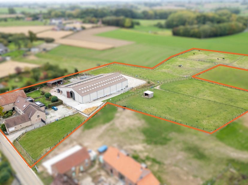 SINT-PIETERS-KAPELLE - Prachtige paardenaccommodatie met woning op 2,4ha<br />
Te midden van het groen, in een idyllische en rustige omgeving, bevindt