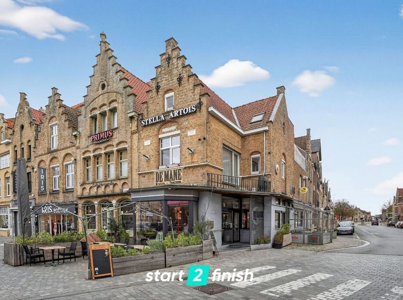 In het hart van Diksmuide, pal aan de Grote Markt, bevindt zich deze uitstekend draaiende en gekende brasserietearoom.<br />
Dankzij de topligging, de