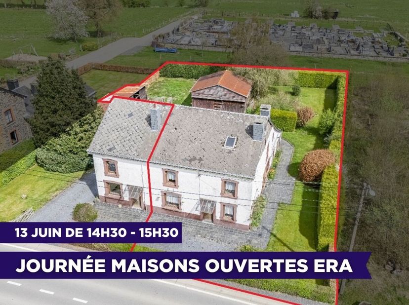 [[ CE BIEN PARTICIPE À LA JOURNÉE MAISONS OUVERTES ERA LE 13/6 DE 14:30 À 15:30 ]] ERA BLUX vous propose cette maison 3 façades située à Nadrin, sur l