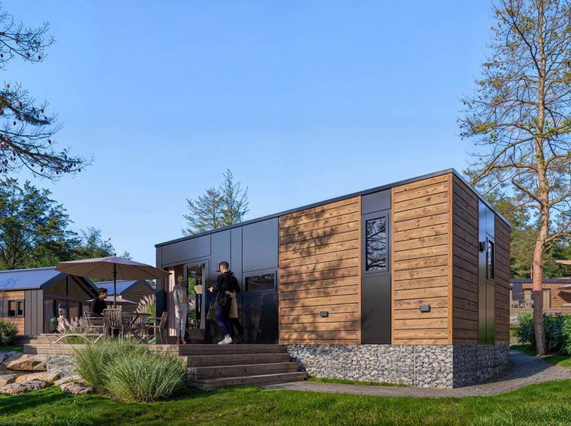 Ontdek de Adria Lodge 4, een compacte en praktisch ingedeelde vakantiewoning voor maximaal vier personen binnen het toekomstige Resort Papillon Rochef
