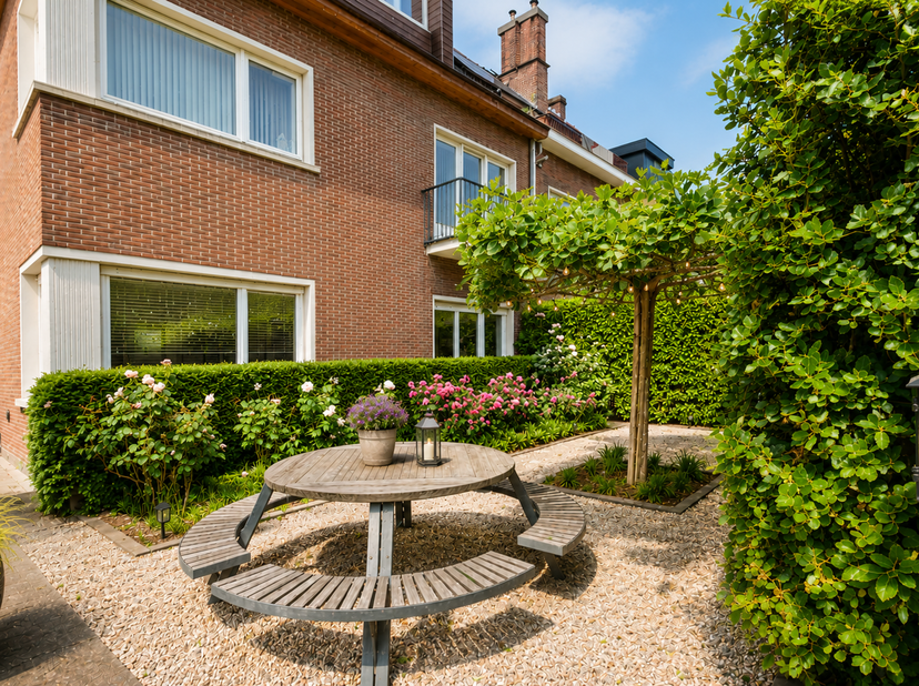 Ligging<br />
Deze statige half open bebouwing is gelegen aan de Oude Brusselseweg, een rustige straat te Gentbrugge. Deze woning is uitermate goed ge
