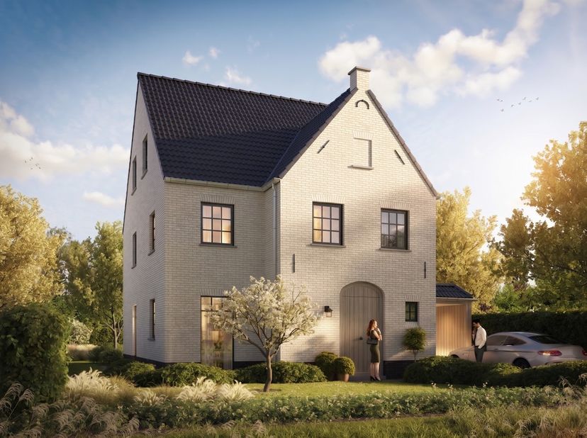 Nabij de gezellige dorpskern van Oekene bevindt zich deze charmante nieuwbouwwoning in de Sint-Eloois-Winkelsestraat, gelegen op een ruim perceel van