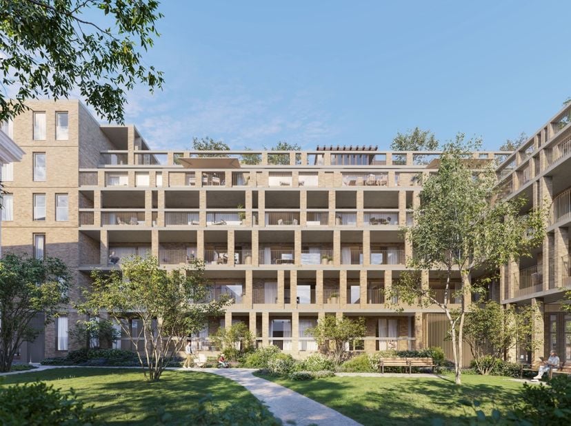 Dit tweeslaapkamerappartement van 89,2 m² is gelegen op het derde verdiep en de indeling is als volgt: een inkomhal met plaats voor een vestiairekast,