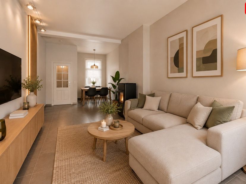 Deze charmante stadswoning is uitstekend gelegen op wandelafstand van de Markt van Tielt, in de Hoogstraat 15. De woning bevindt zich op een perceel v