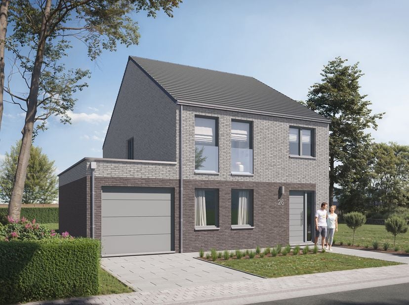 VILLA  4 FAÇADES MITOYENNE PAR LE GARAGE PEB A+  HAUTE PERFORMANCE ÉNERGÉTIQUE &amp;amp; QUALITÉ TRADITIONNELLE<br />
Découvrez ce projet de villa 4 façad