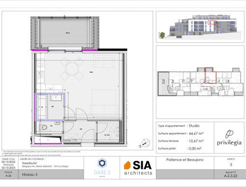                                         Studio met slaaphoek te koop in Glain, € 179.730

