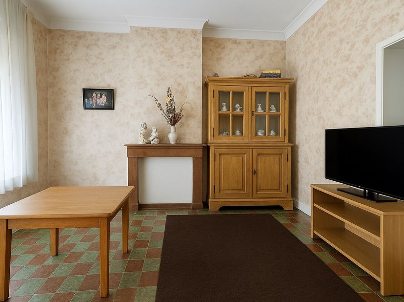 Deze woning bestaat uit: inkomhal - toilet - bureauruimte - living - keuken - badkamer - berging - tuin met uitweg langs achteraan - nachthal - 3 slaa