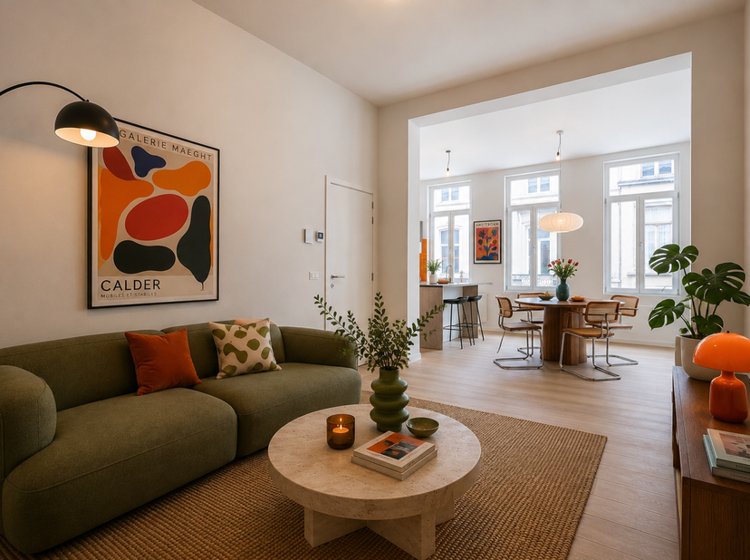 Cet appartement spacieux d'une chambre offre un confort moderne et tout le luxe nécessaire dans un quartier calme, situé près de l'Avenue Louise. <br