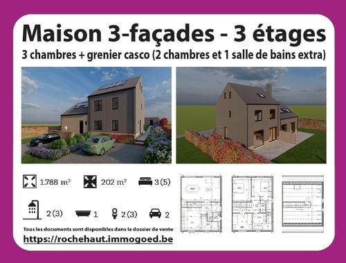                                        Eengezinswoning te koop in Rochehaut, € 486.000
