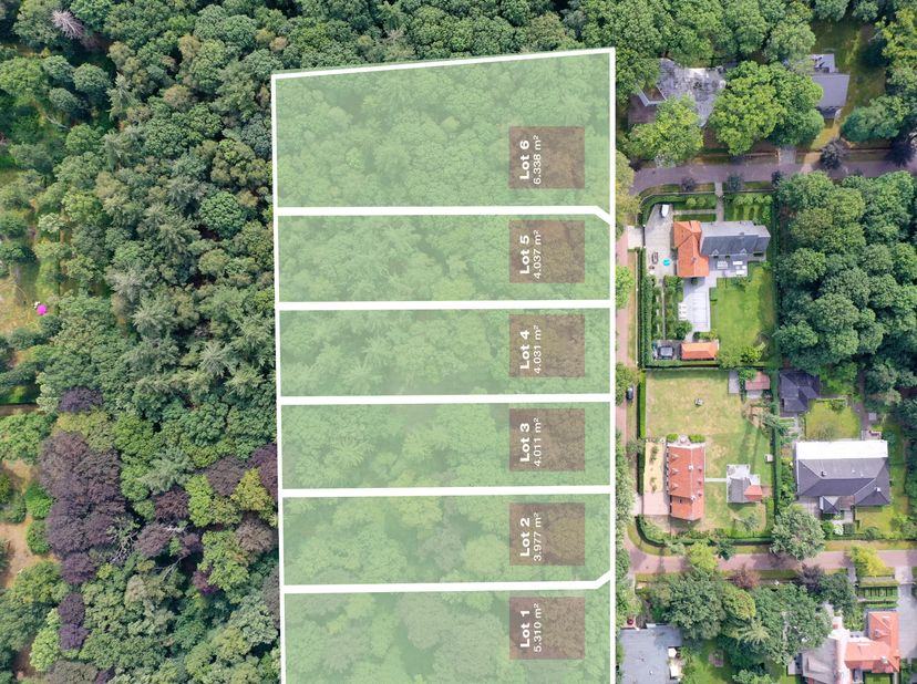 Lot 1 van Verkaveling Bosdreef, residentieel gelegen in een bosrijke omgeving, vlakbij het centrum van Oud-Turnhout en de autosnelweg E34 (Eindhoven -