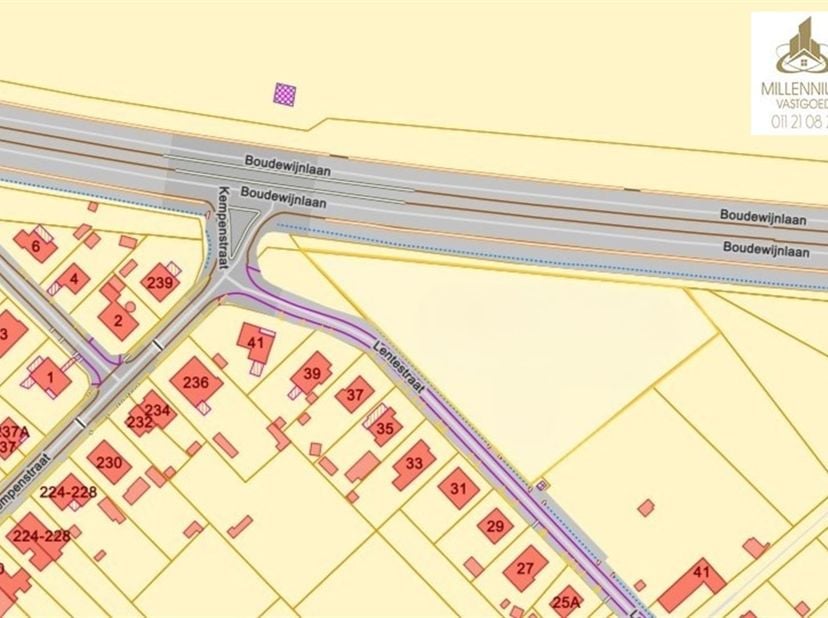 Weiland met bomen in agrarisch gebied<br />
<br />
Op een vlot bereikbare locatie langs de N702 (Boudewijnlaan) in Diepenbeek bevindt zich dit perce
