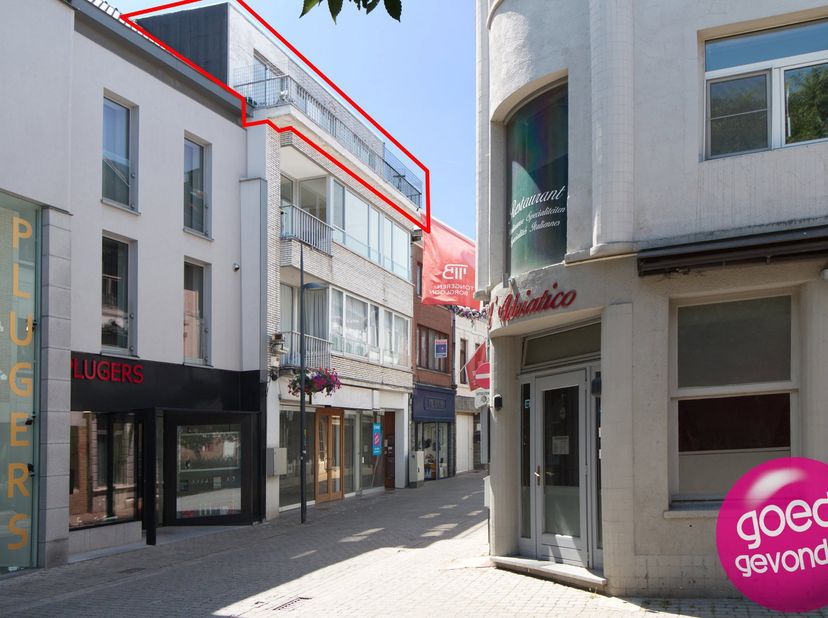 RUIME PENTHOUSE met 2 SLK en GROOT TERRAS met ZICHT OP DE BASILIEK<br />
In het hart van de stad, op wandelafstand van de Grote Markt, deze uitzonderl
