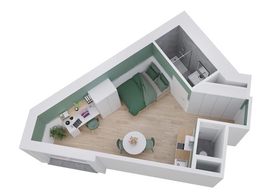                                         Kot-Kamer te koop in Brussel, € 231.000

