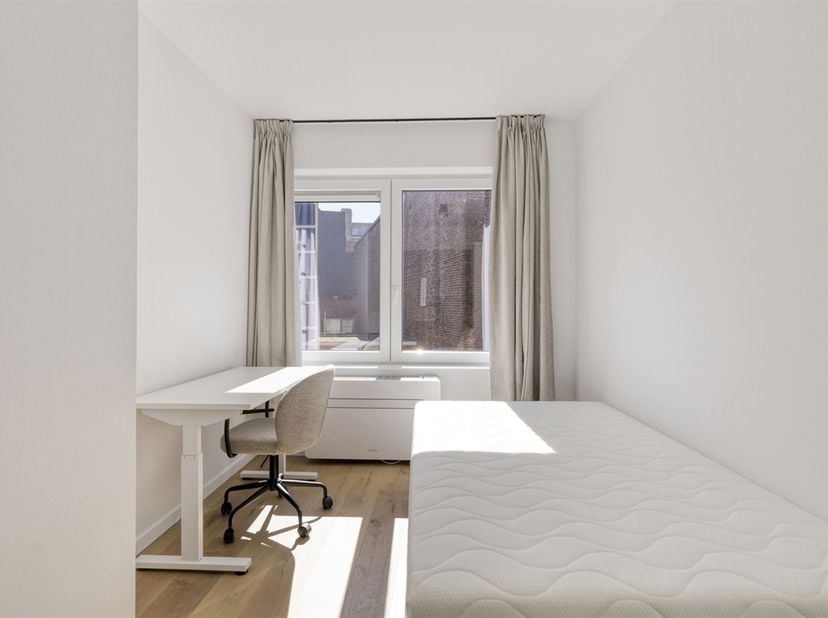 **Luxueus studeren in hartje leuven**<br />
<br />
In de Ravenstraat bevindt zich deze volledig gerenoveerde residentie, gelegen pal in het centrum va