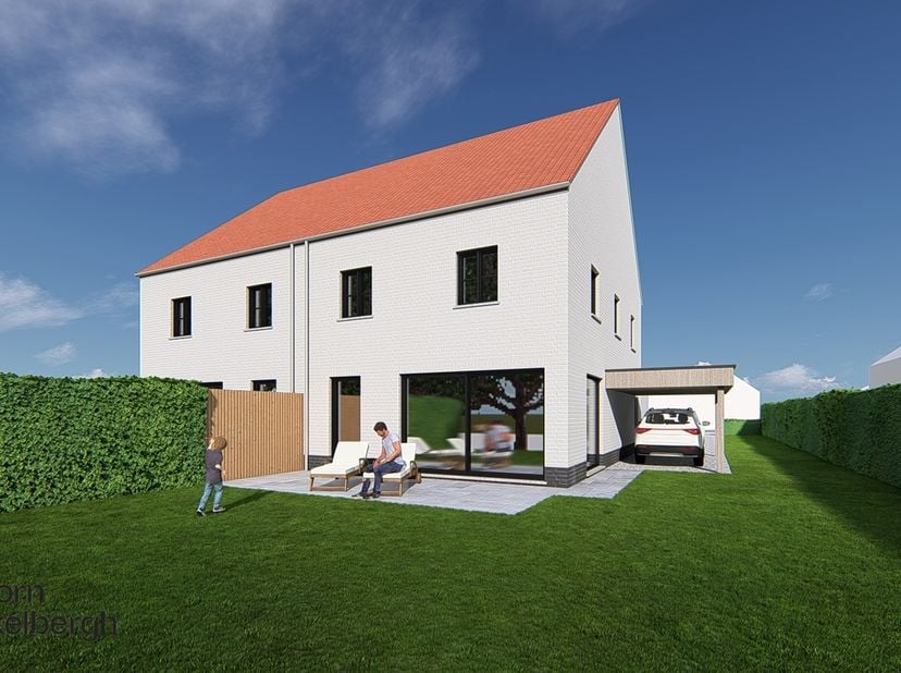 Ontdek deze stijlvolle halfopen bebouwing in de Faluintjesstraat te Meldert<br />
Deze nieuwbouwwoning wordt gerealiseerd op een perceel van ca. 555 m