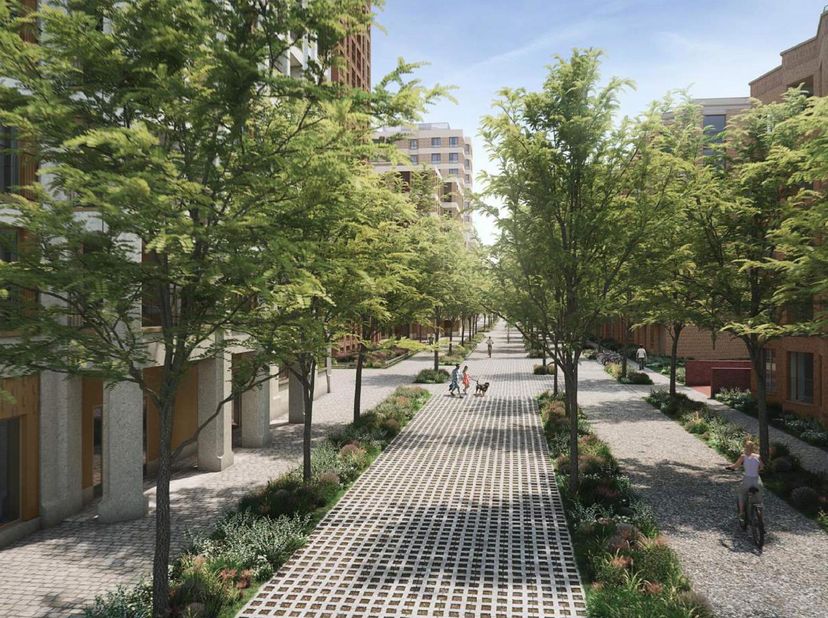 Telefoon: 02 318 18 08 - Het Park Lane - Courtyard II project bestaat uit 11 gebouwen in Tour &amp;amp; Taxis, waaronder dit gebouw, Liberty genaamd, dat