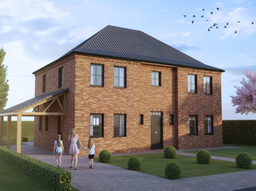 Nieuw te bouwen open bebouwing te Evergem<br />
Voorbeeldwoning: Indeling volledig naar keuze.<br />
<br />
Onze woningen worden gebouwd met kwalitati