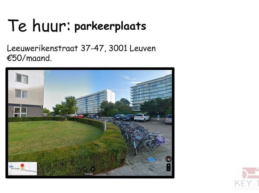 Gelegen aan de Leeuwerikenstraat in Leuven, biedt deze parkeerplaats een uitgelezen kans voor automobilisten die op zoek zijn naar een praktische oplo