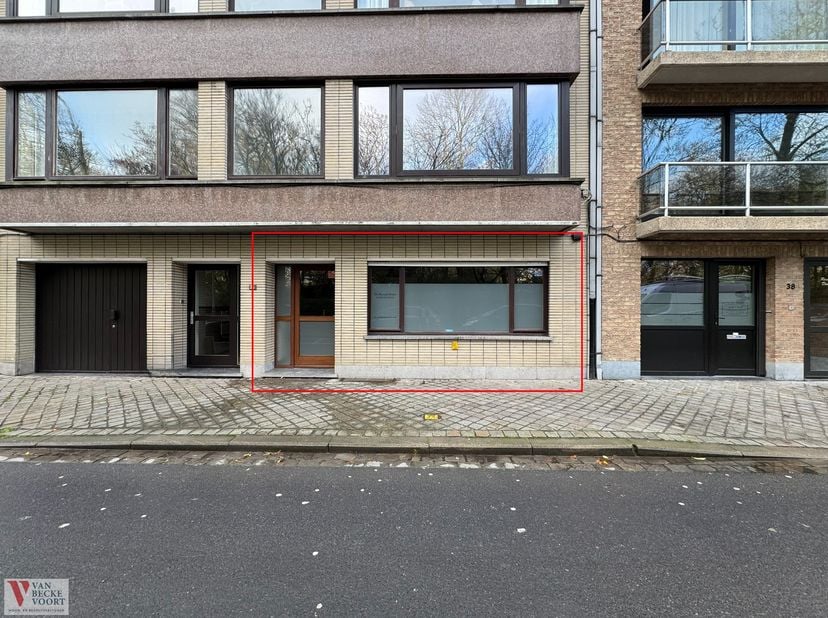 Handelsgelijkvloers&amp;nbsp;die prima gelegen is aan het standingvolle stadspark "Leopoldpark" -&amp;nbsp;centrum Oostende nabij de winkels, zeedijk, casino-
