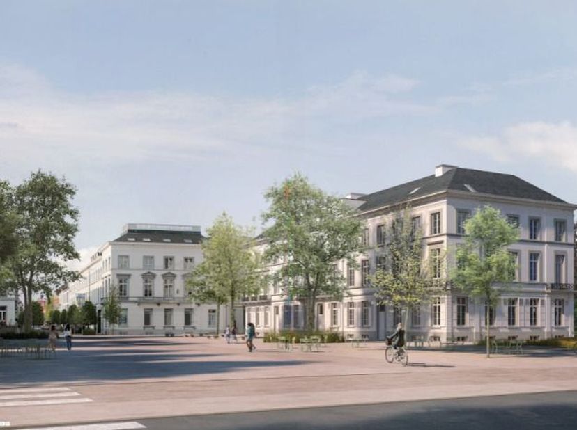 Espace Commercial Malines : Immeuble classique majestueux avec hauteur sous plafond de 4 m et terrasse privée de 188 m². Emplacement central entre la