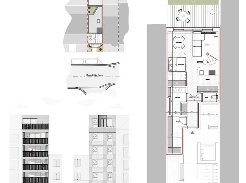 Le projet "SAINT MALO" concerne la réalisation d'une résidence multifamiliale dans le centre de Coxyde-bain, le long de la route royale et à proximité