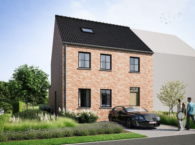 Binnenkort starten de bouwwerkzaamheden van deze halfopen nieuwbouwwoning, gelegen op een mooi en oostgericht perceel van 9a 55ca. De afwerking kan no