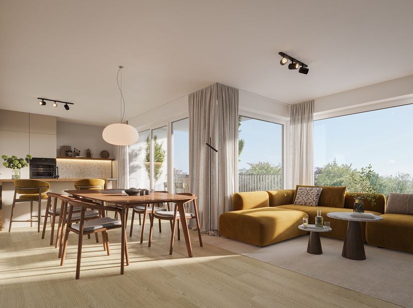 Appartement op de eerste verdieping - 1 slaapkamer - Comfortabele leefruimte - Handige berging - Grote raampartijen voor veel lichtinval - Aangenaam t