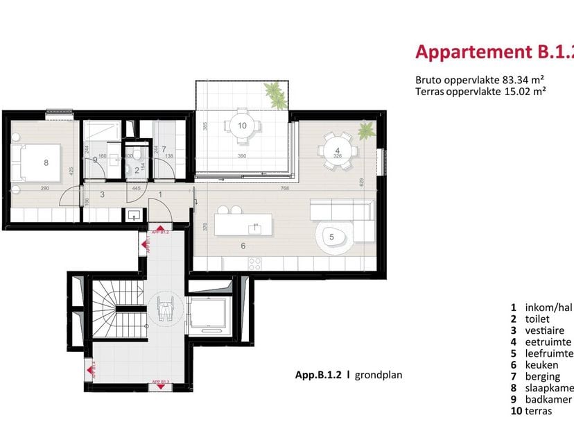 Appartement te koop in Bert Leysenlaan 21,
                    2490 Balen