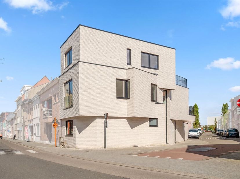 Les matériaux de qualité et l'excellence architecturale élèvent cette maison dont l'entrée se trouve sur la Vredestraat à un niveau supérieur. En rega