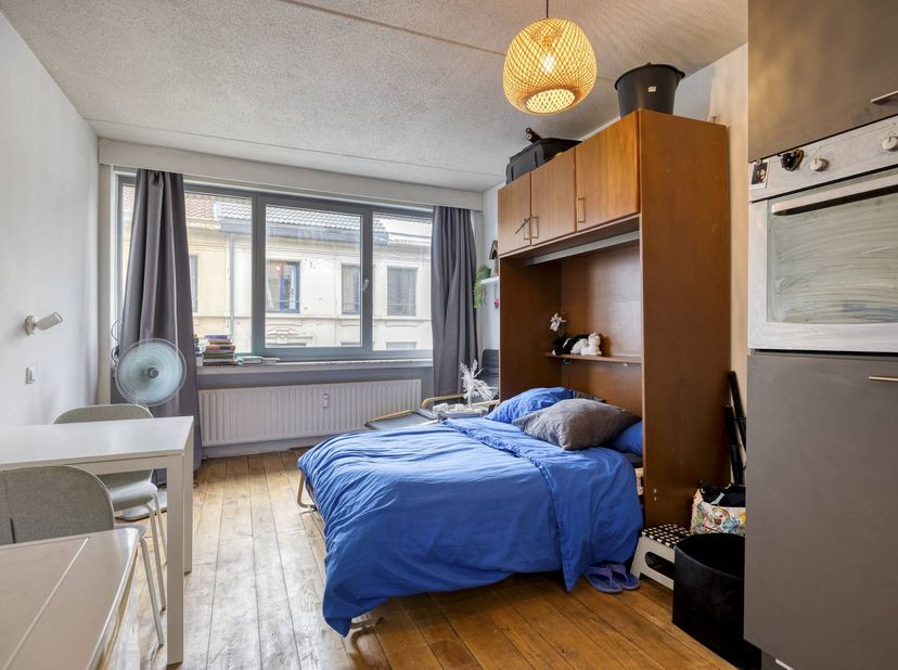 Le studio a une surface habitable de 32 m² et la salle de bain et la cuisine ont été récemment rénovées. L'appartement lui-même est situé au premier é