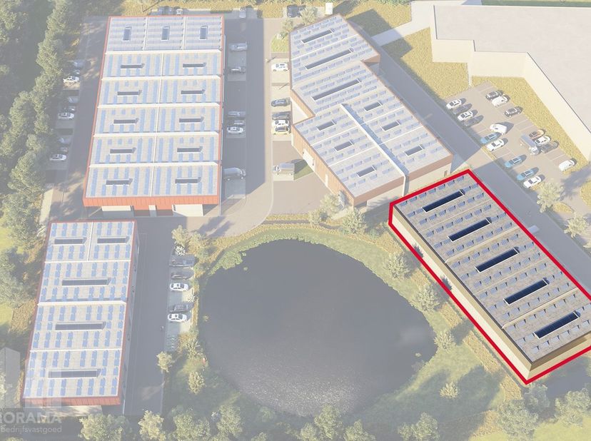 Nieuwbouw KMO-unit met een oppervlakte van 1.145 m² te koop op toplocatie in Izegem.&amp;nbsp;<br />
<br />
De casco bedrijfsruimtes (brandklasse B) hebbe
