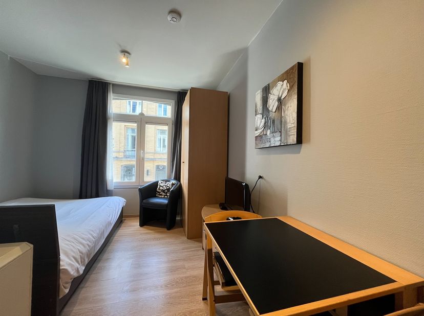 Dit gemeubelde en instapklare studio, opgeleverd in 2000, is ideaal gelegen in de goed onderhouden residentie Europark, net achter het Berlaymont gebo