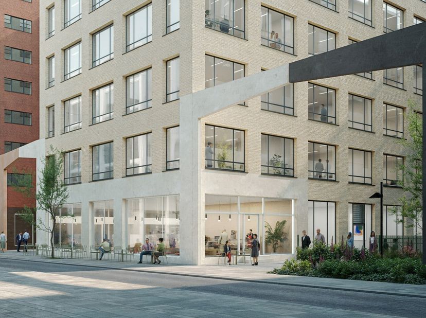 738m² gerenoveerde kantoorruimte te huur op de eerste verdieping van de Kievit Building F aan het Kievitplein in Antwerpen, vlak naast het Centraal St